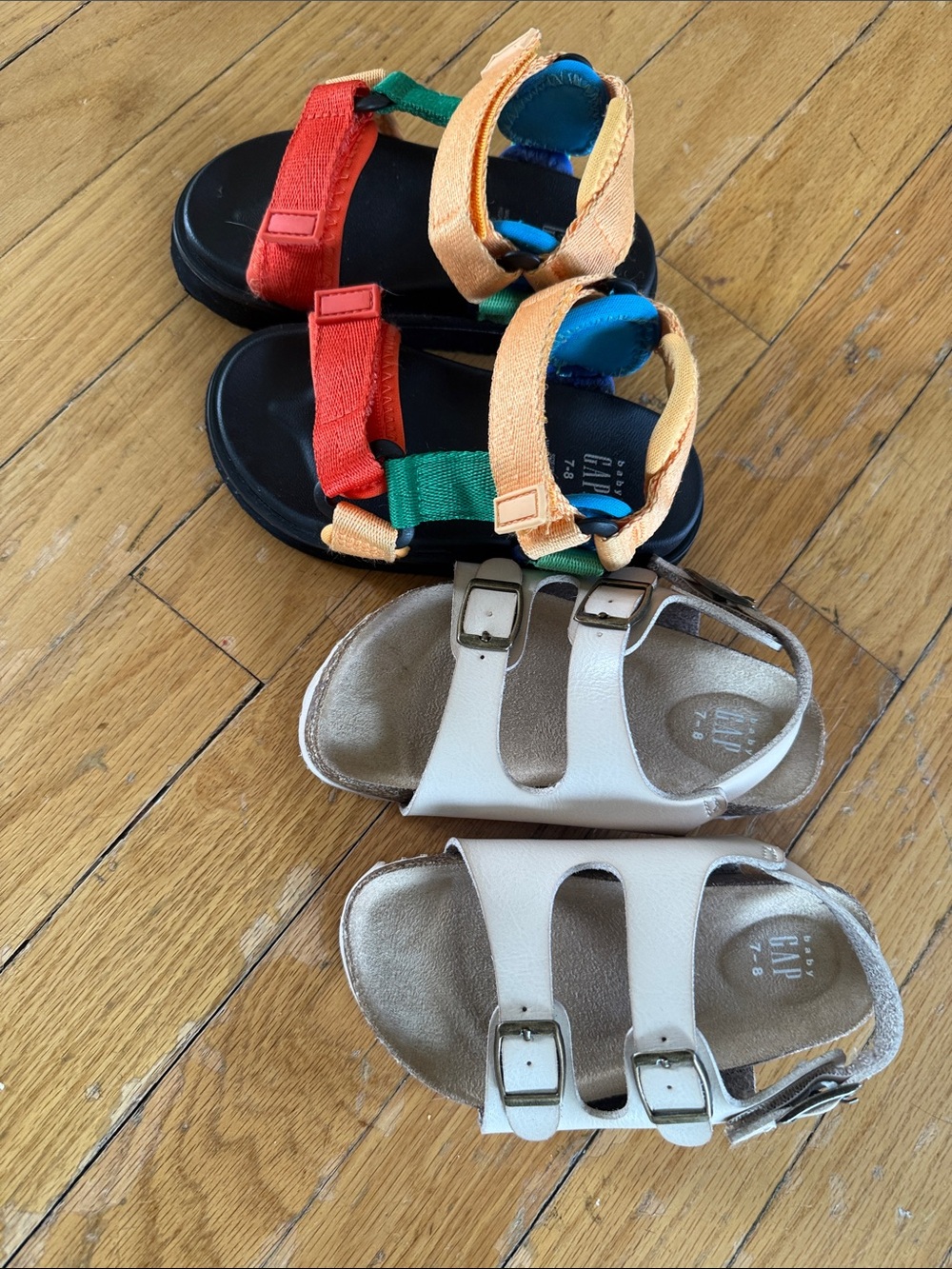 GAP Kids Multicolor Sport Sandals & Tan Buckle Sandals